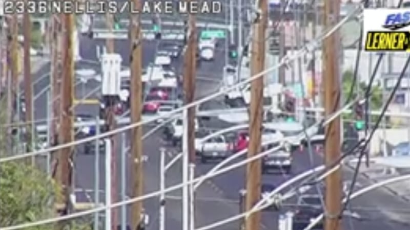 Pedestrian hurt in truck crash at Las Vegas intersection