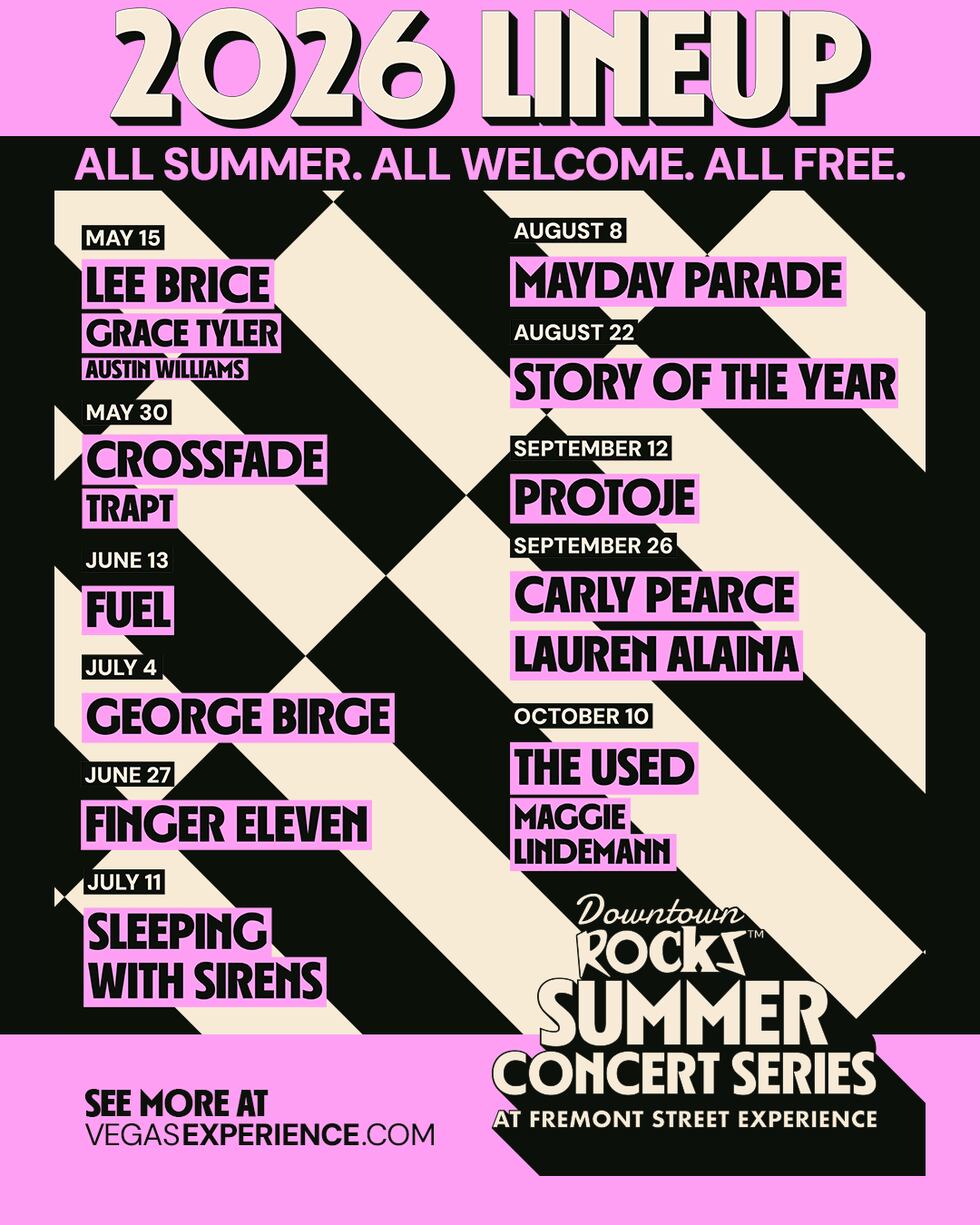 Serie de conciertos de verano «Downtown Rocks» en Fremont Street Experience.