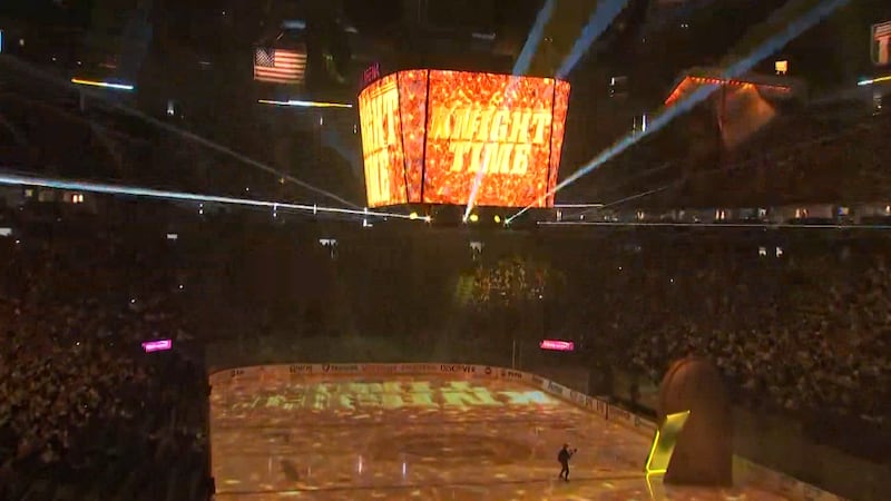 A big crowd watched at T-Mobile Arena as the Golden Knights and Hurricanes battled in Game 5,...