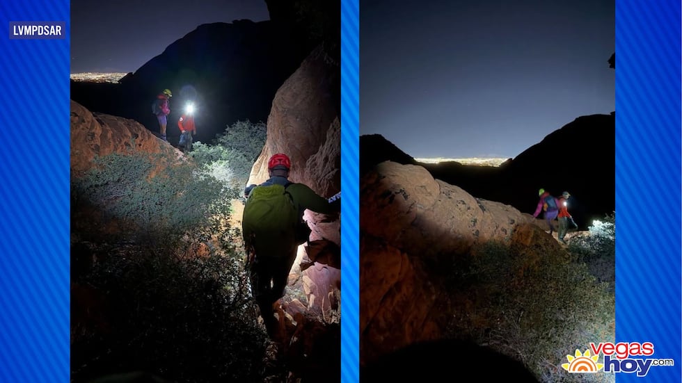 Equipos rescataron a dos excursionistas que se habían quedado atrapados en Red Rock Canyon