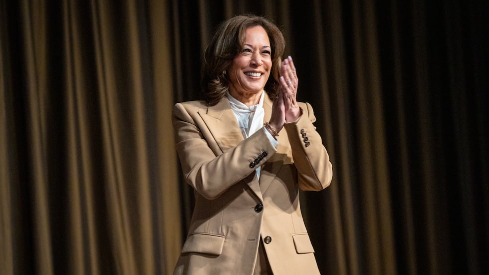 Kamala Harris, former Vice President and 2024 Presidential candidate, arrives during the...