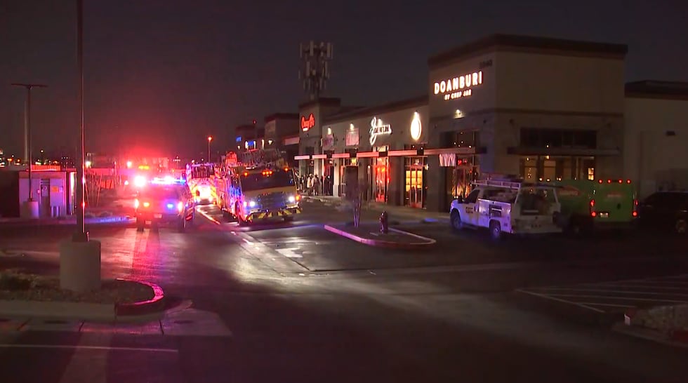 Clark County crews received calls about the fire near Rainbow and Russell Road at...