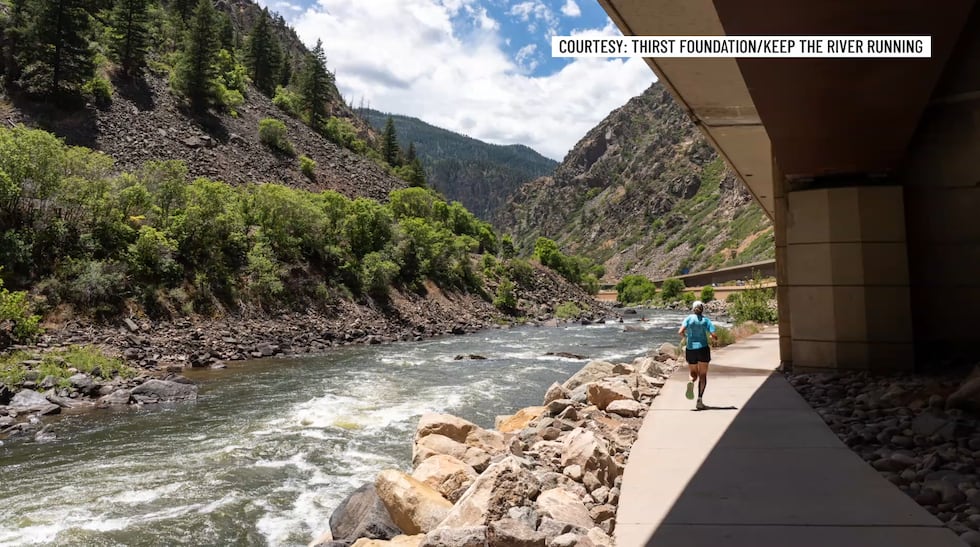 A long-distance runner is spending months trekking across the entire Colorado River to...