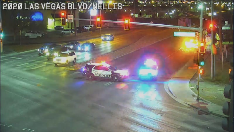 La policía de Las Vegas investiga un choque con un peatón en el noreste del valle dia 10 de...
