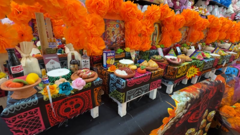 Las Vegas flower shop supplies customers building Dia de los Muertos altars