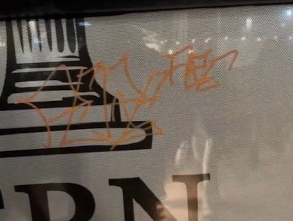 Graffiti outside the Southern Nevada Art Museum has sparked a feud in the Arts District over...