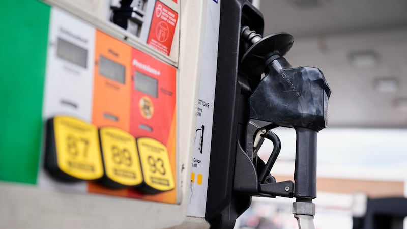 A gas pump is seen Tuesday, March 3, 2026, in Franklin, Tenn.