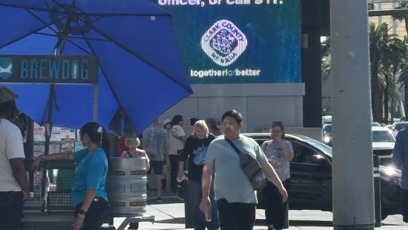 Tipping reminder messages are now running on Las Vegas Strip marquees after Clark County...