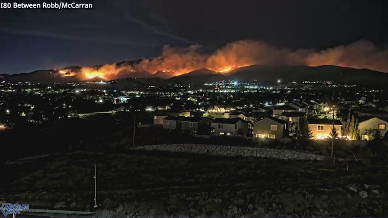 The Hawk Fire on Saturday, Aug. 22