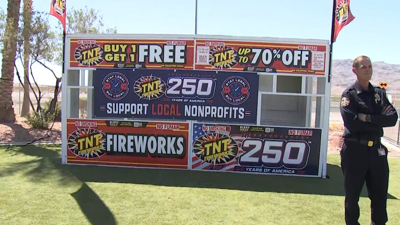 Las Vegas fire officials and TNT Fireworks urge “safe and sane” fireworks in Clark County,...
