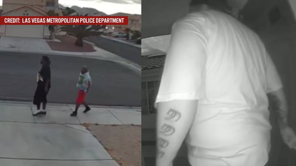 La policía de Las Vegas solicita ayuda para identificar a dos sospechosos de un robo ocurrido...