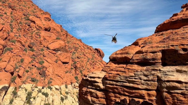 Three hikers were rescued near Turtlehead Peak in Red Rock on Saturday, July 4, 2026, after...