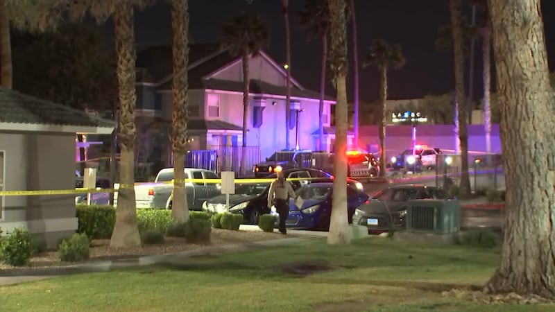 Police respond to homicide investigation in northwest Las Vegas on Monday, March 30, 2026.