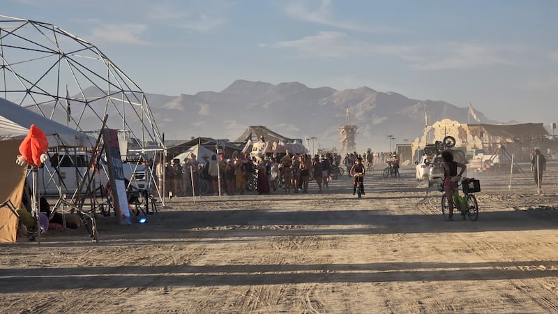 A picture taken at the 2026 running of Burning Man