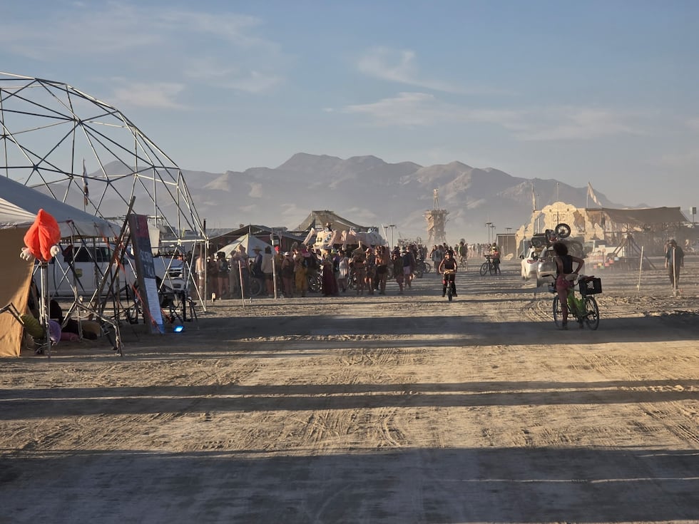 A picture taken at the 2026 running of Burning Man