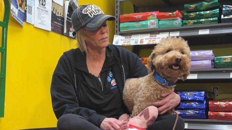 A woman has been charged with animal abandonment and resisting arrest after she left her dog...