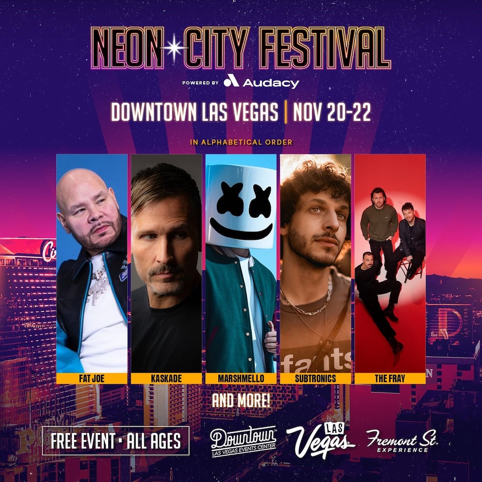 The Neon City Festival is returning to downtown Las Vegas this November, and organizers have...