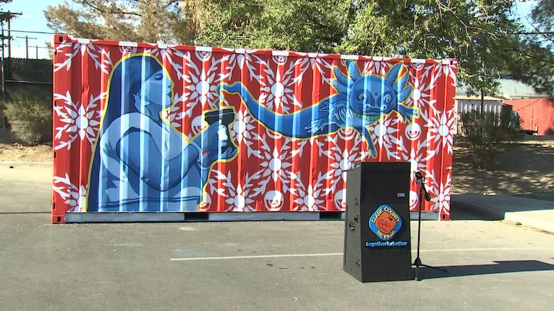 Clark County leaders and local artist Juan Cuevas unveiled a new Latino Heritage Month mural...