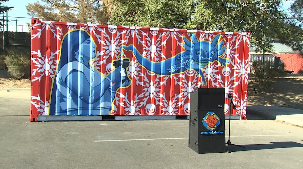 Clark County leaders and local artist Juan Cuevas unveiled a new Latino Heritage Month mural...