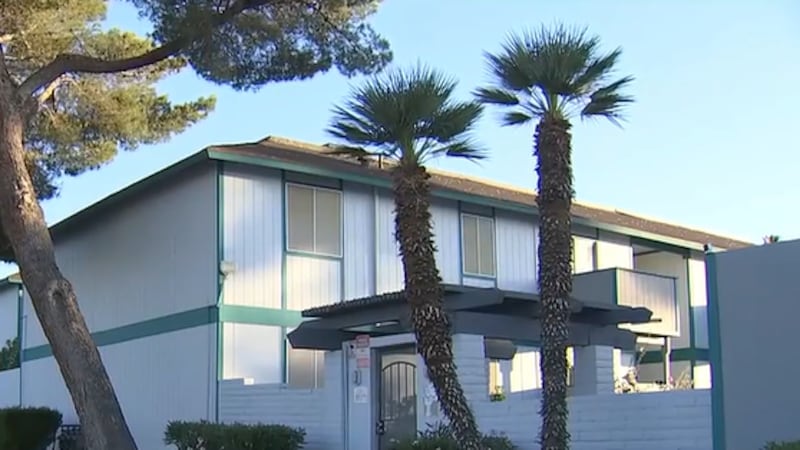 Las Vegas police say a father and son argued inside an apartment on South Bruce Street before...