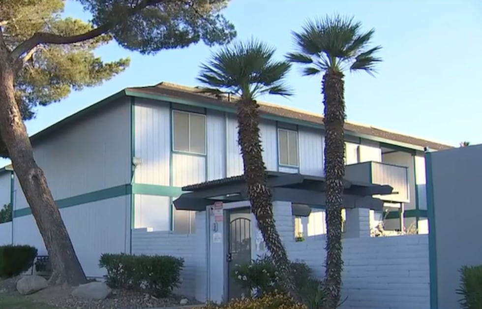 Las Vegas police say a father and son argued inside an apartment on South Bruce Street before...
