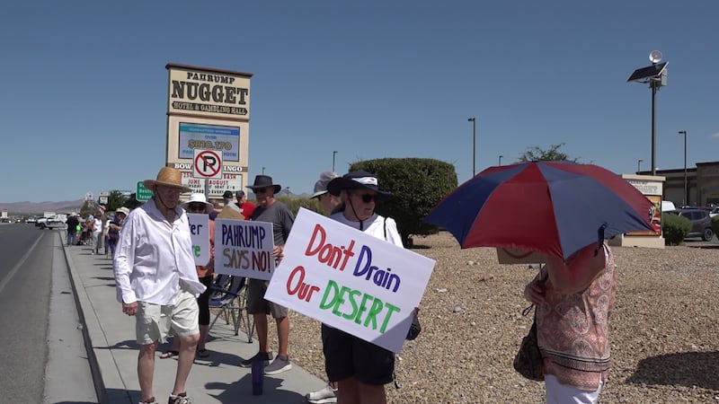 Residents in Pahrump rally against A.I data centers being built in their community