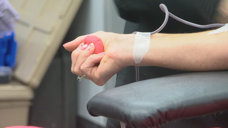 The American Red Cross hosted its "Battle of the Badges" blood drive, with police,...