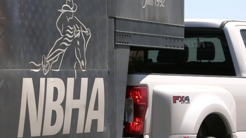 Las Vegas police say a teenage barrel racing competitor stabbed three horses in the barn area...
