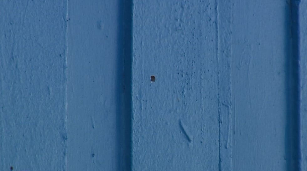 A bullet went through a Las Vegas apartment early Sunday morning after an unknown shooter...