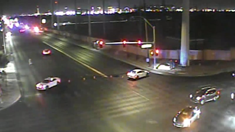 Las Vegas Metro police are investigating a crash involving a pedestrian in a wheelchair.
