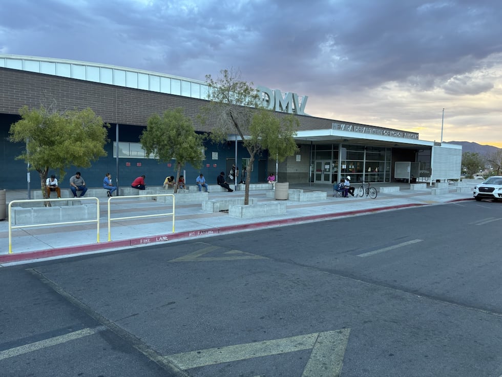 Nevada residents are lining up early outside the Nevada DMV as some services are back online...