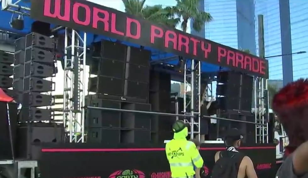 Thousands of annual festivalgoers and locals packed the north end of the Las Vegas Strip for...