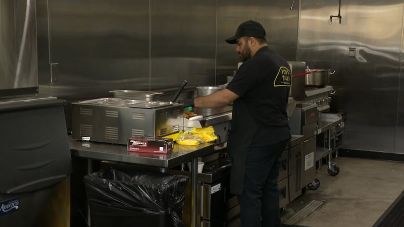 Before their name showed up at Allegiant Stadium, the crew behind Vito’s Tacos was working out...