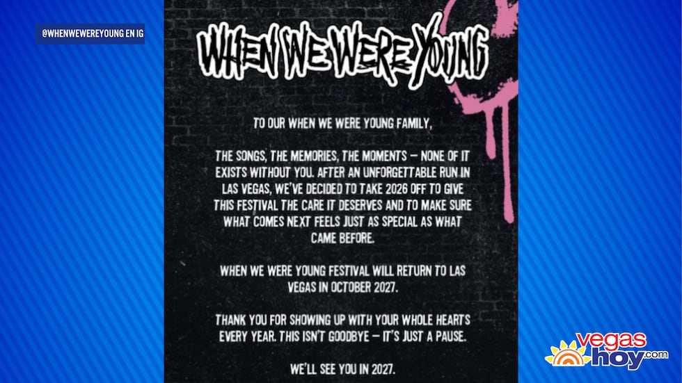 El festival ‘When We Were Young’ anuncia una pausa para 2026