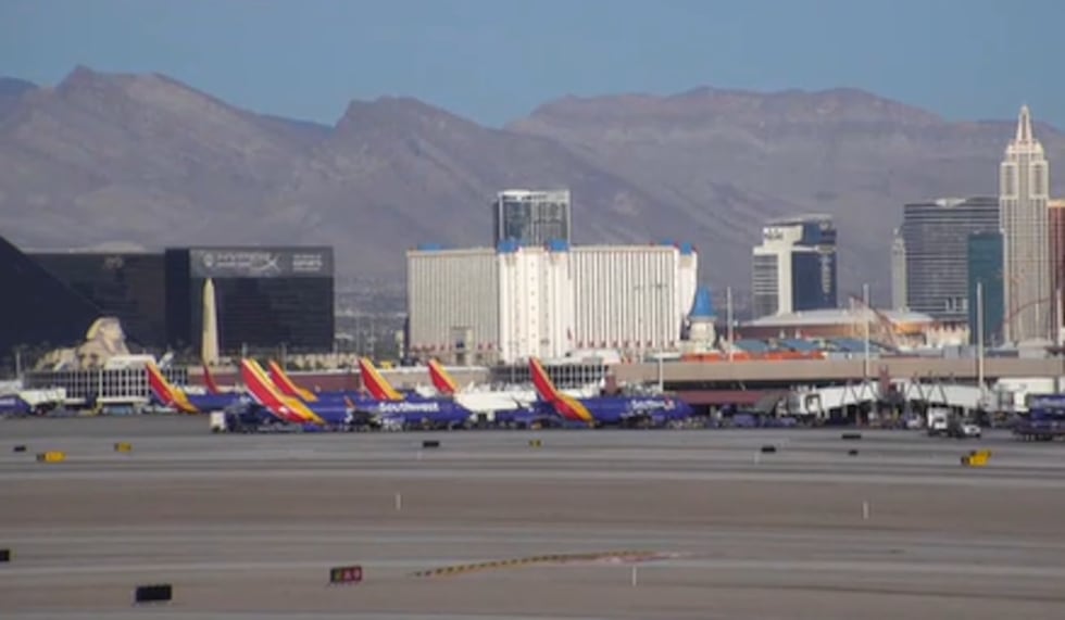 The Las Vegas airport is awaiting direction from the Federal Aviation Administration as...