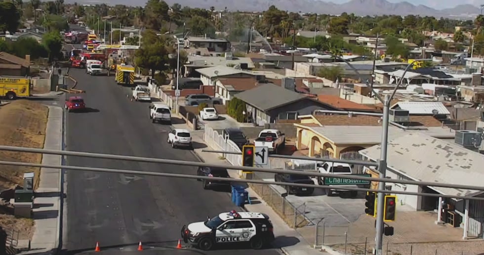 Las Vegas Fire & Rescue is responding to a two-story fire near I-11 and Charleston Boulevard...