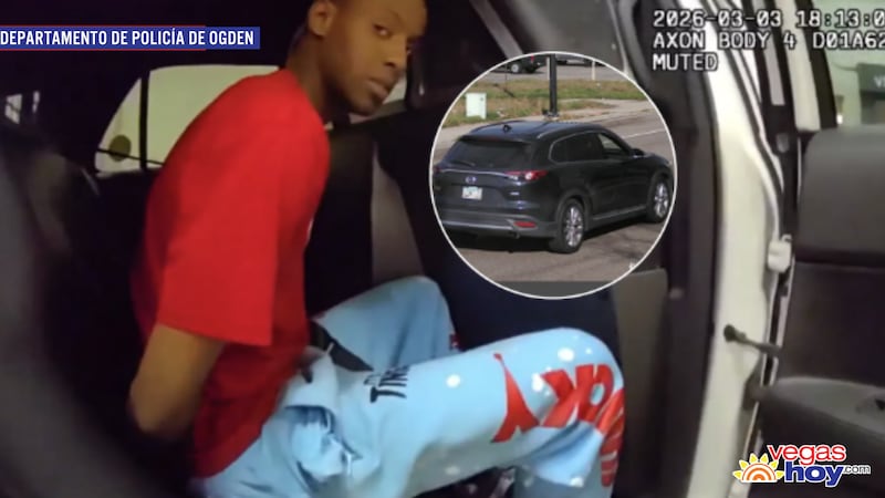 Nuevas fotos muestran el arresto en Utah de un hombre acusado de doble homicidio en Las Vegas