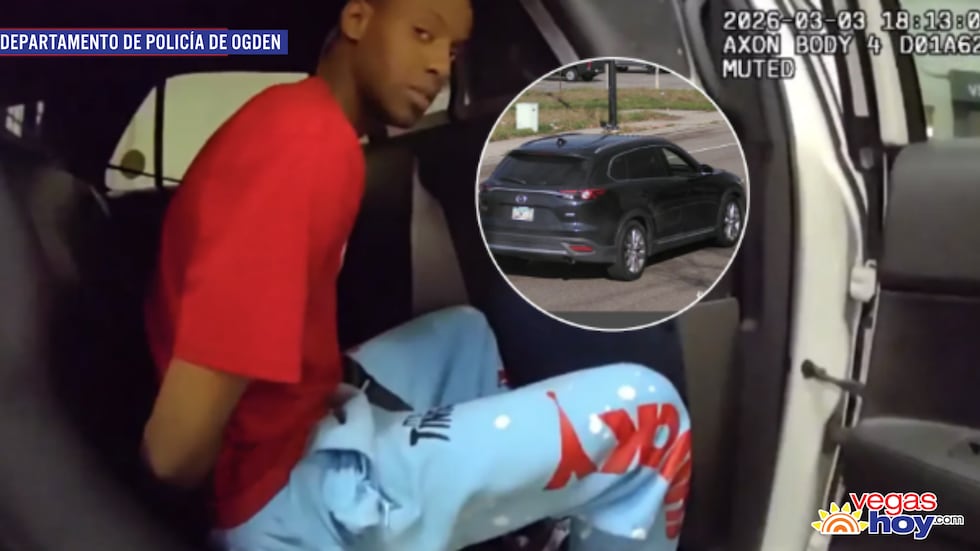 Nuevas fotos muestran el arresto en Utah de un hombre acusado de doble homicidio en Las Vegas