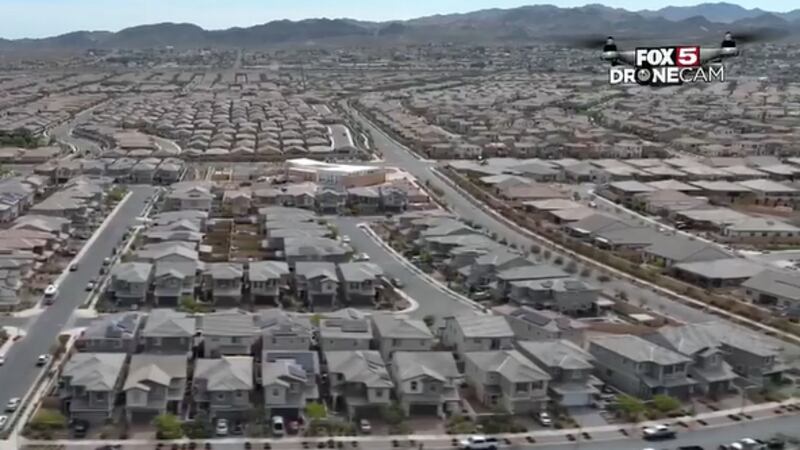 Photo of homes in the Las Vegas Valley.