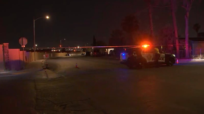 A stolen car pursuit ended with a deadly police shooting Thursday evening, Las Vegas police say