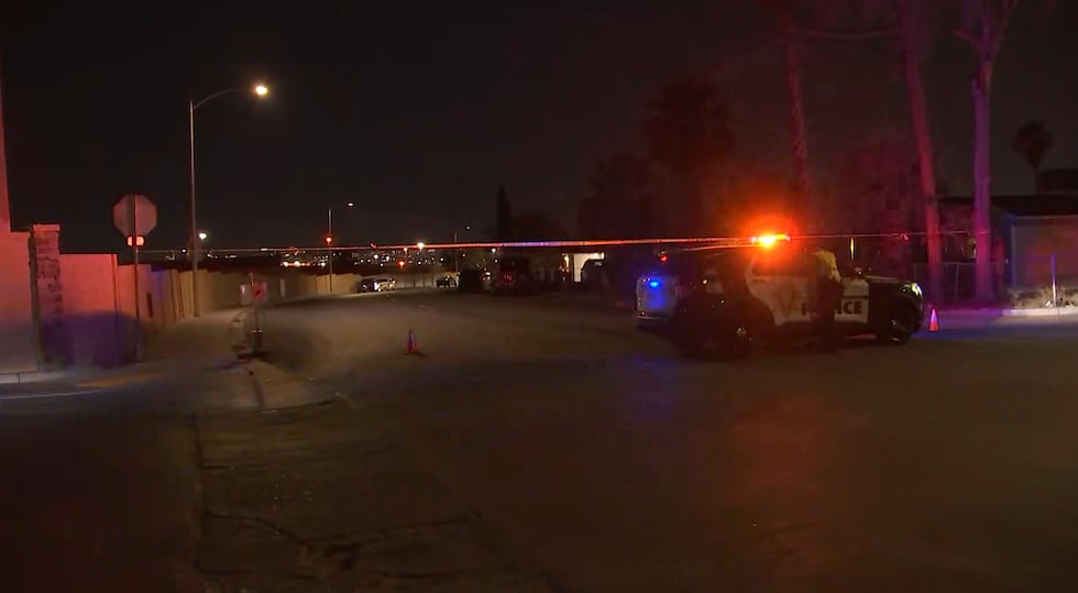 A stolen car pursuit ended with a deadly police shooting Thursday evening, Las Vegas police say