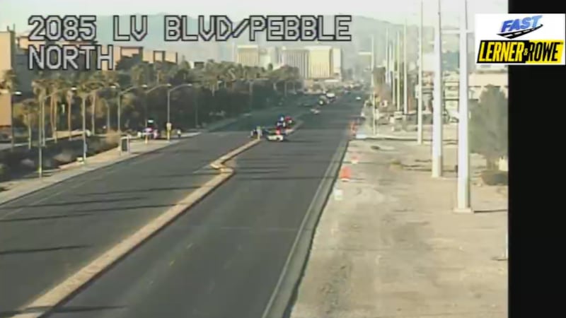 A stretch of Las Vegas Boulevard has been closed off by police Thursday afternoon, live...