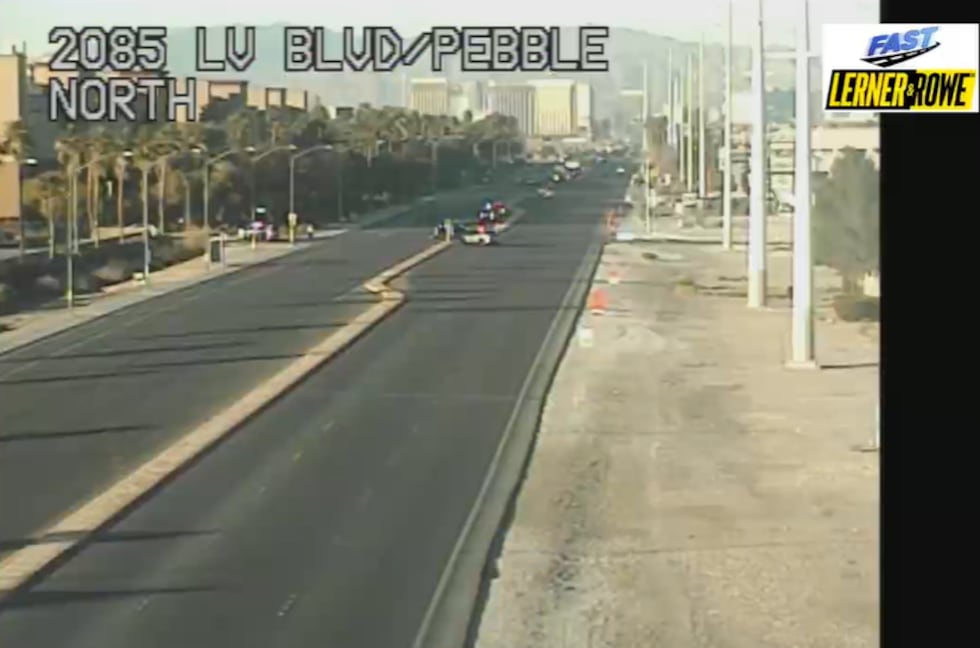 A stretch of Las Vegas Boulevard has been closed off by police Thursday afternoon, live...