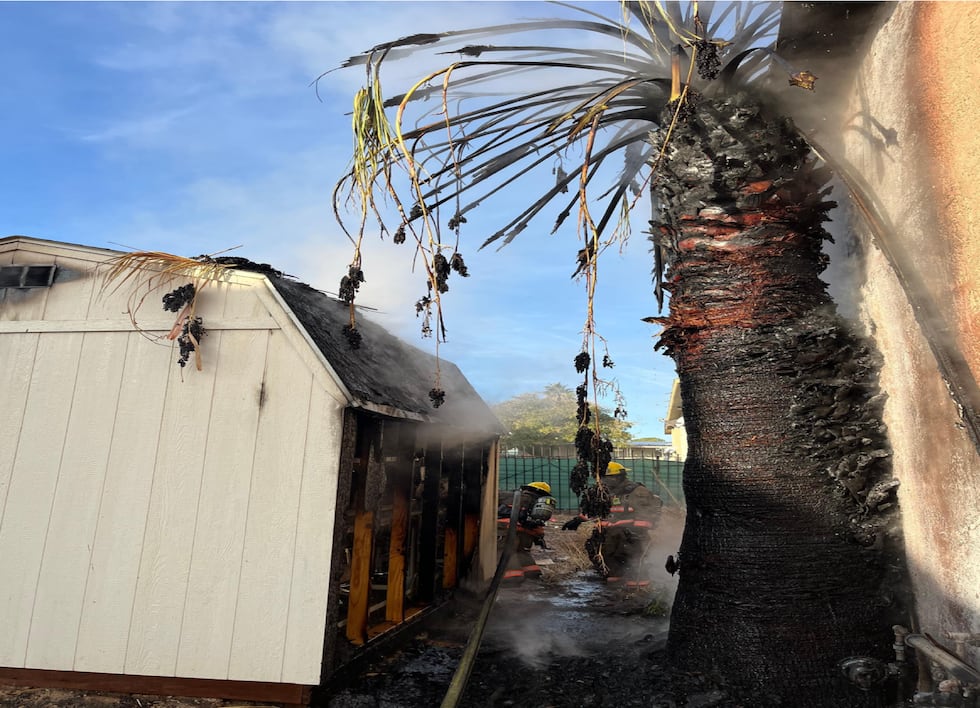 Siete adultos y tres niños se quedaron sin hogar después de un incendio en una casa el...