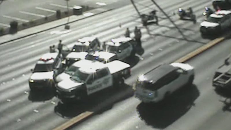 A person is in custody after a stolen vehicle pursuit Thursday afternoon, Las Vegas police say.