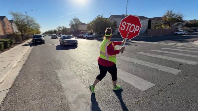 Crossing guards at a Las Vegas elementary school say some drivers have changed their behavior...