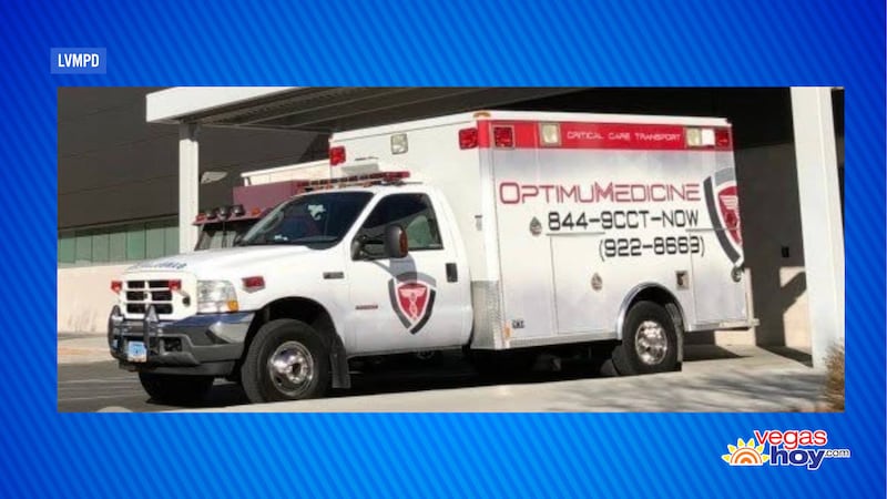 La policía de Las Vegas busca una ambulancia dada de baja que fue robada cerca de Sahara y Jones.