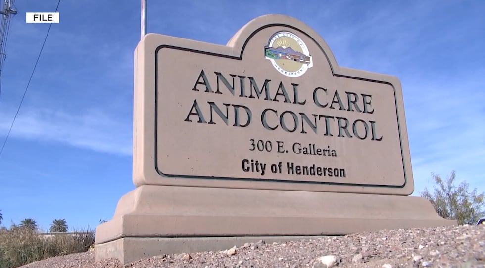 Exterior del refugio de animales de Henderson.