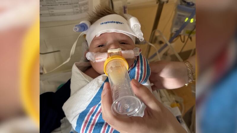 Tim and Gabrielle Groth say their newborn son, Cole, is fighting for his life after he nearly...