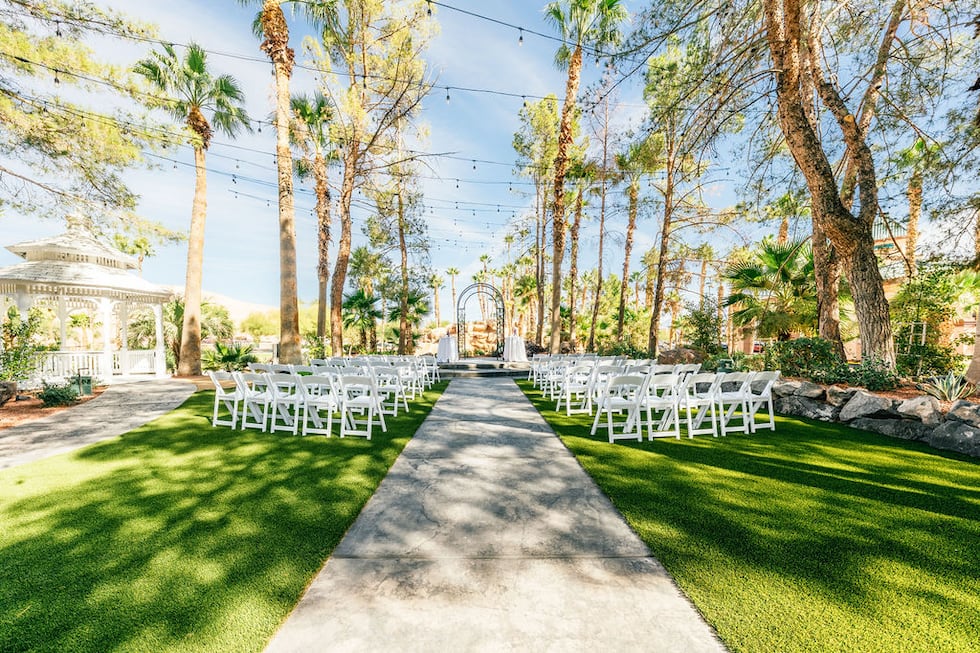 CasaBlanca Resort & Casino 'The Grove' wedding venue.